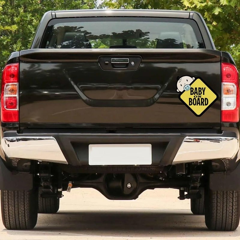 TIPSANGGO Baby On Board Sticker for Cars- 2Pack Baby in Car High Intensity Reflective Waterproof Vinyl Safety Car Signs for Rear, Side Windows, Bumpers - Image 5